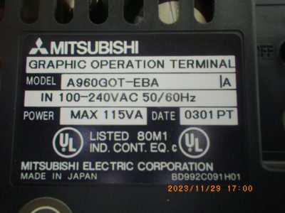 タッチパネル A960GOT-EBA 写真2
