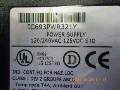 シーケンサー IC693PWR321Y 写真2
