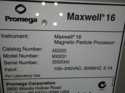 核酸･ﾀﾝﾊﾟｸ質自動精製ｼｽﾃﾑ MAXWELL16 写真2