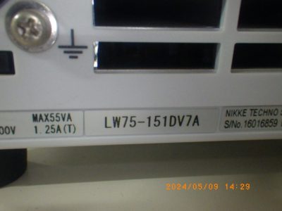 電子負荷装置 LW75-151DV7A 写真2