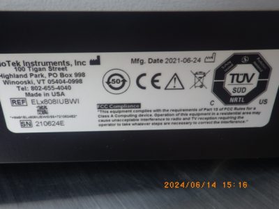 吸光マイクロプレートリーダー ELx808LBS 写真2