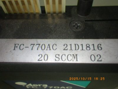 マスフローコントローラー（MFC） FC-770AC 写真2