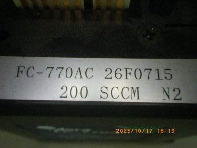 マスフローコントローラー（MFC） FC-770AC 写真2