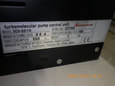 ターボ分子ポンプコントローラー SCU-301H 写真2