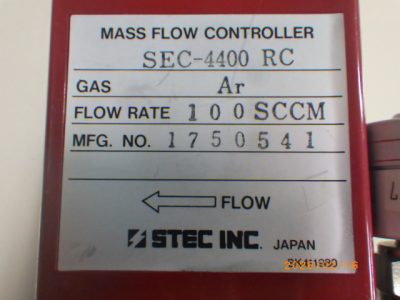 マスフローコントローラー（MFC） SEC-4400RC 写真2