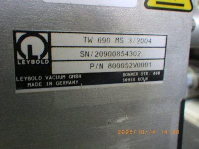 ターボ分子ポンプ（TMP） TW 690 MS 写真2