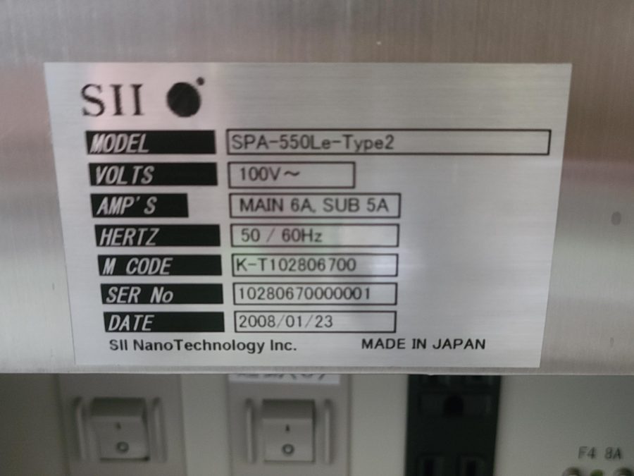 原子間力顕微鏡 SPA-550Le-Type2 SII(現・日立ハイテクサイエンス)