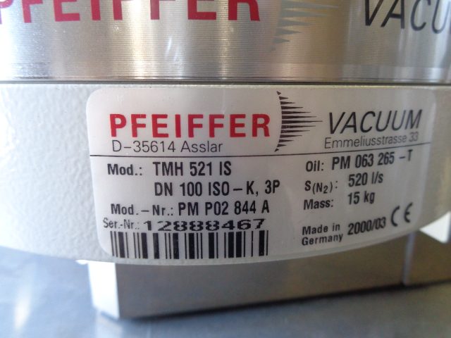ターボ分子ポンプ TMH521P ファイファー　Pfeiffer