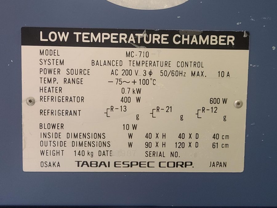 低温恒温槽 MC-710T タバイエスペック　Tabai　espec