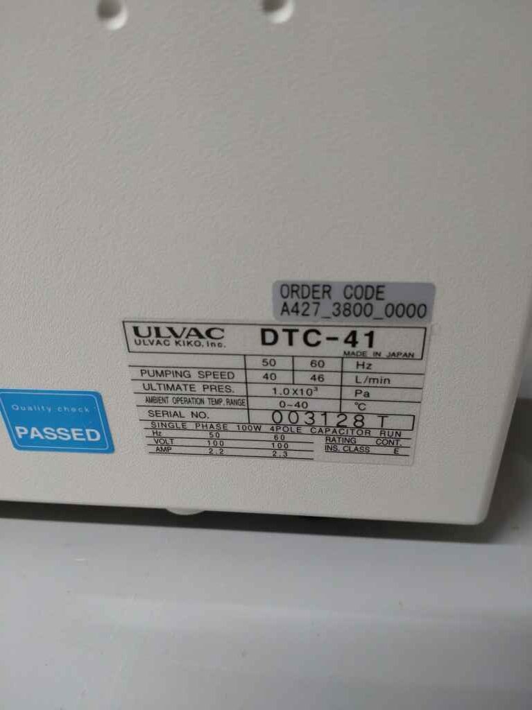 真空ポンプ DTC-41 アルバック　Ulvac