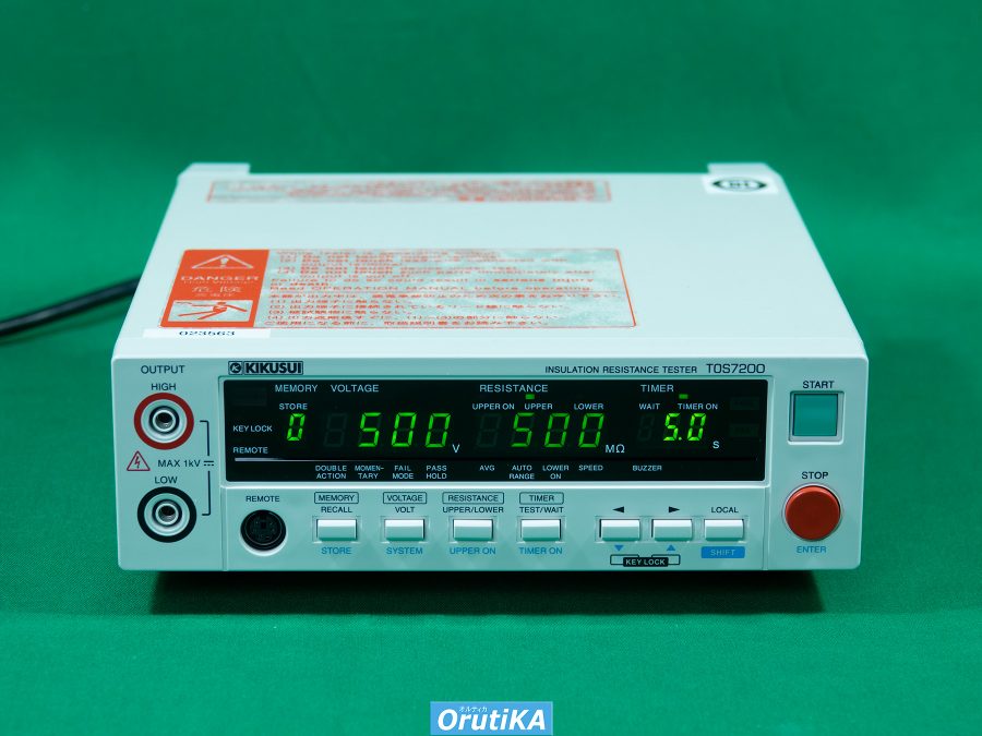 絶縁抵抗試験器 TOS7200 菊水電子工業　Kikusui