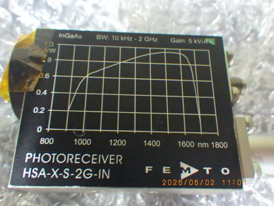 超高速フォトレシーバー（光検出器） HSA-X-S-2G-IN-FS FEMTO Messtechnik GmbH